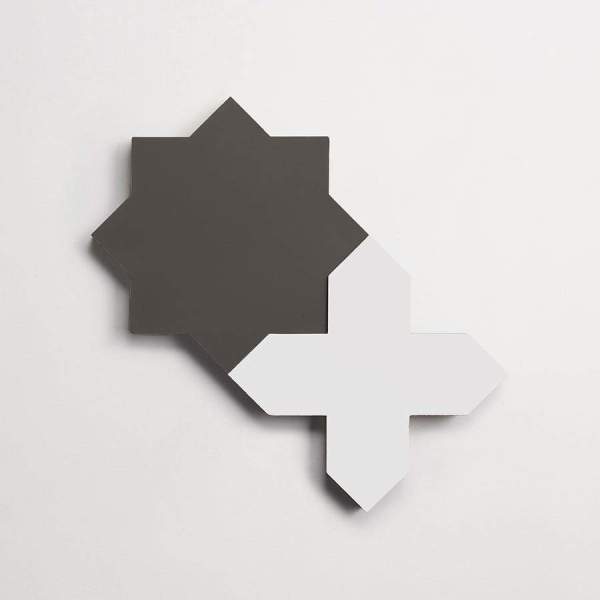 cement: pavimenti act I | grand ensemble | matte | charcoal + white | sample 