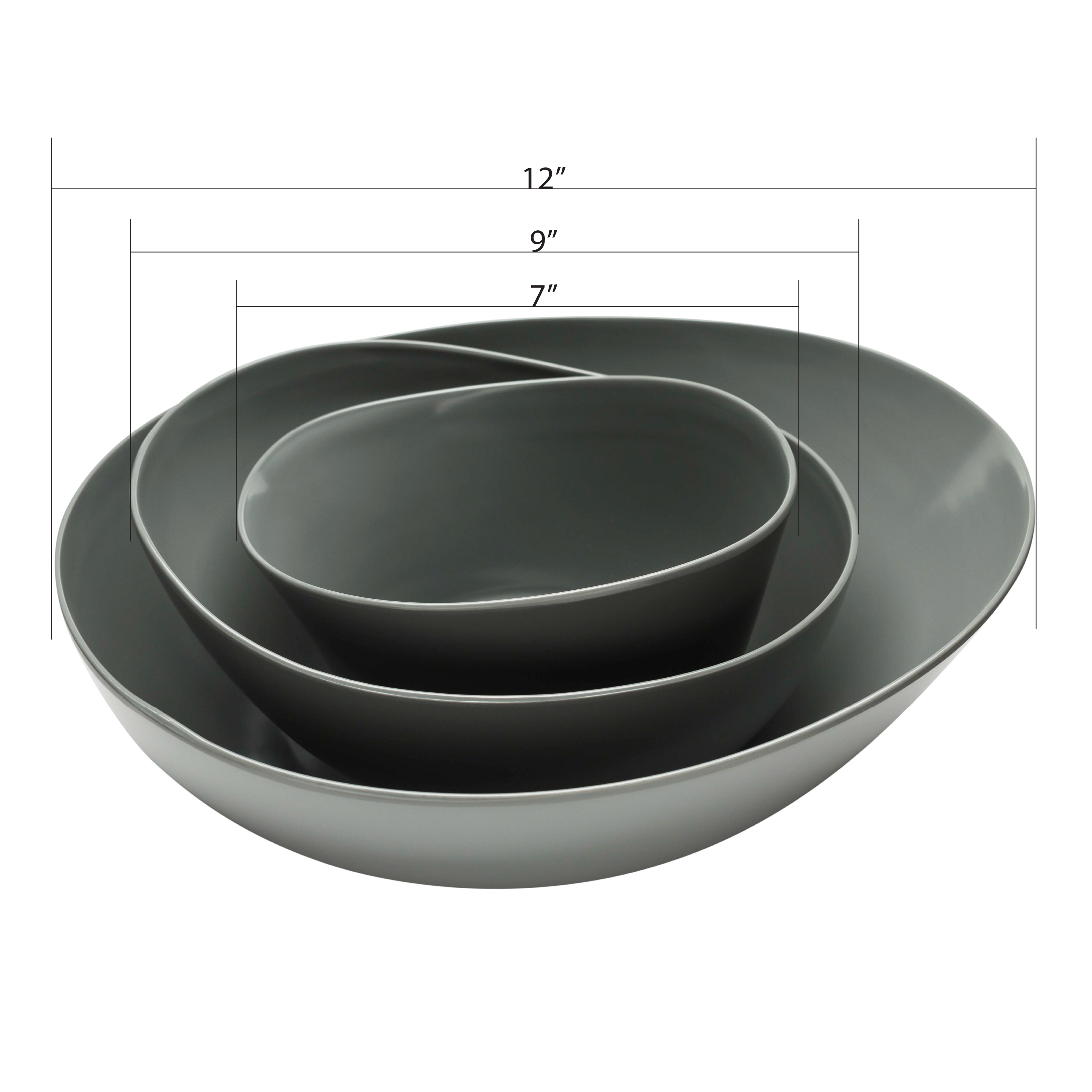 Moso Dishwasher-Safe Bamboo Bowl Set, Dover, 3-piece set