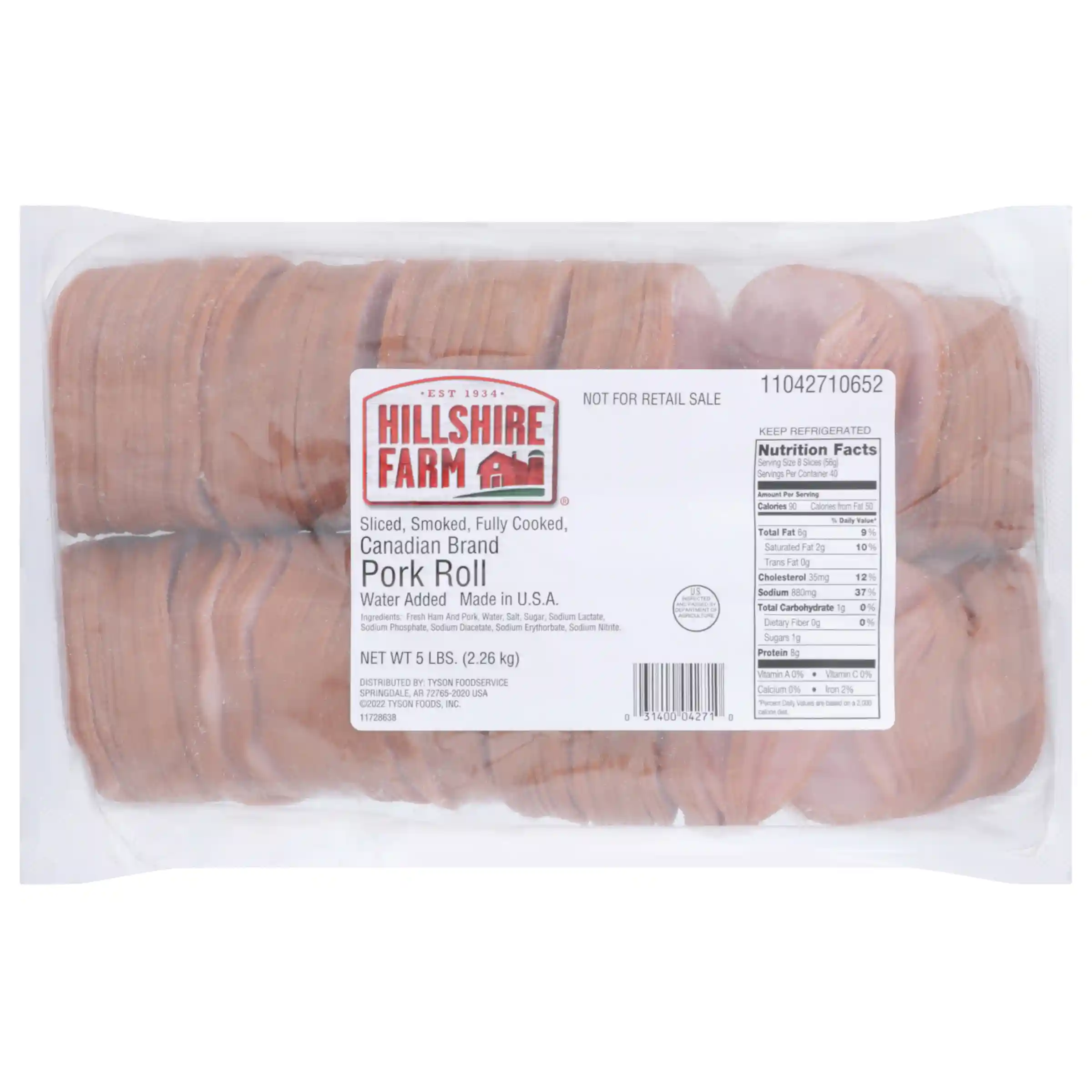 Hillshire Farm® Smoked Fully Cooked Sliced Canadian Brand Pork Roll_image_3