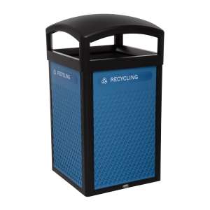 Rubbermaid Commercial, Decorative Plastic Mixed Recycling Panels, Large, Blue