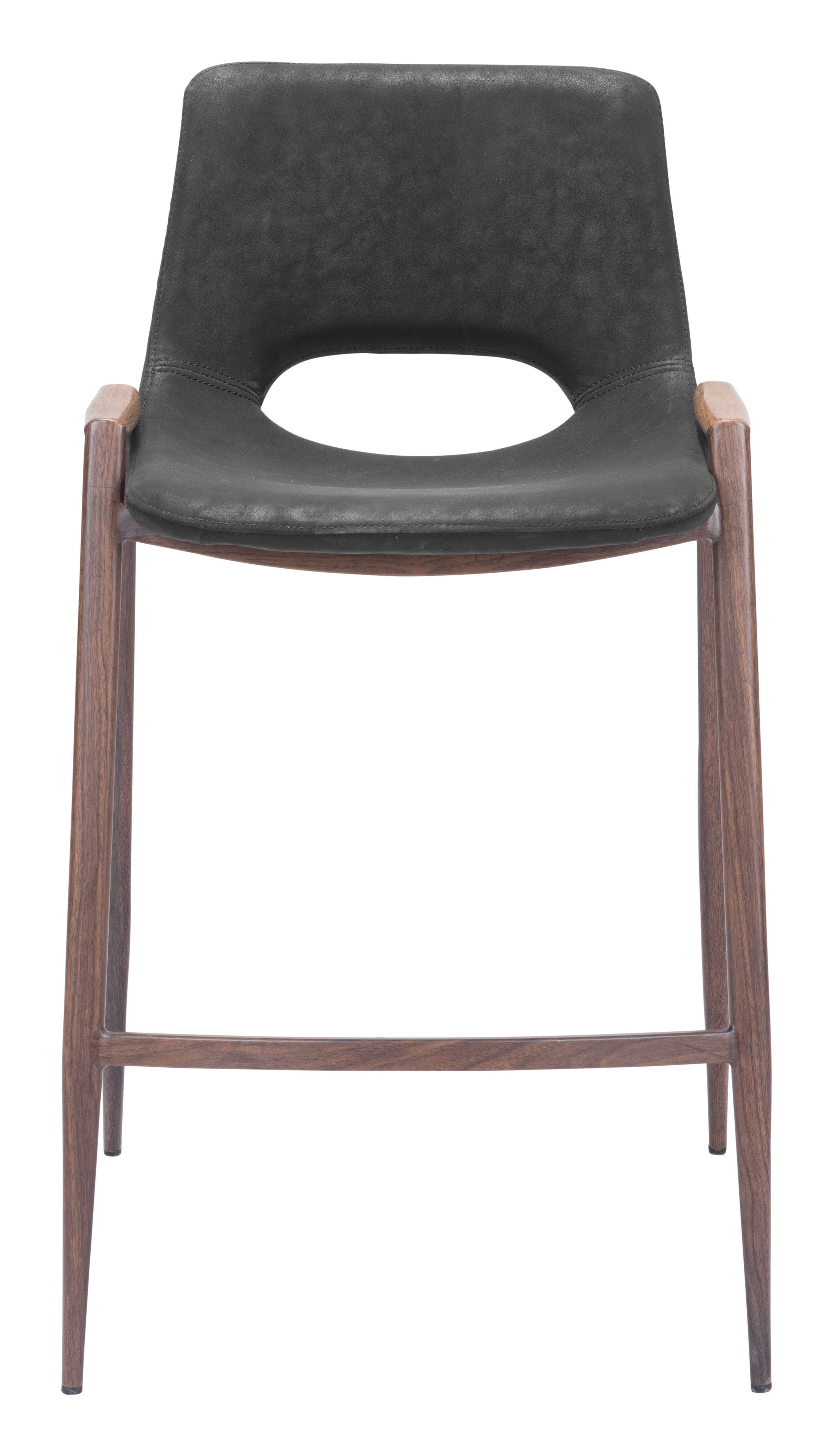 Desi Counter Stool (Set of 2) Black & Walnut product image