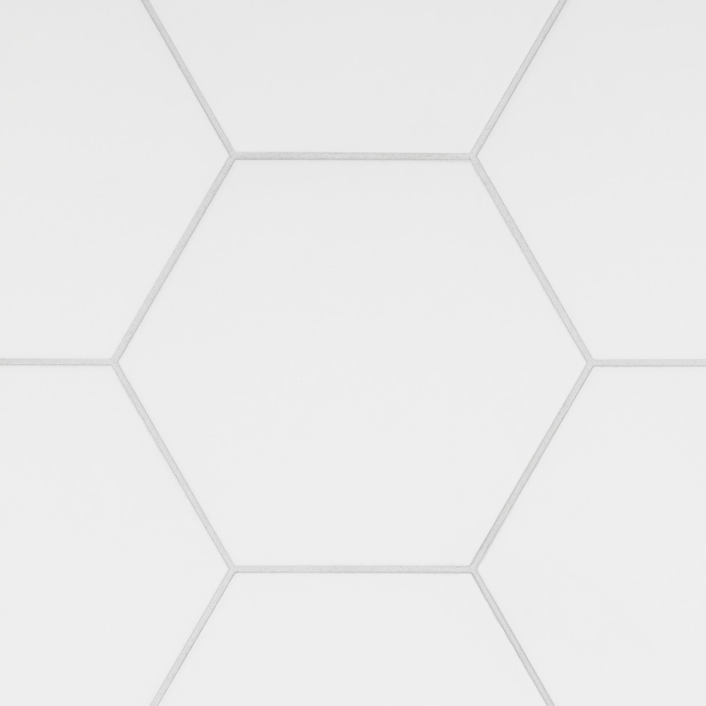 Apini Hex Matte White 9-1/8 in. x 10-1/2 in. Porcelain Floor and Wall Tile