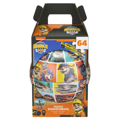 Spin Master Games, PAW Patrol Rubble and Crew, 64-Piece Puzzle Sphere, Round Puzzle, Puzzles for Preschoolers, PAW Patrol Puzzle, Ages 4+