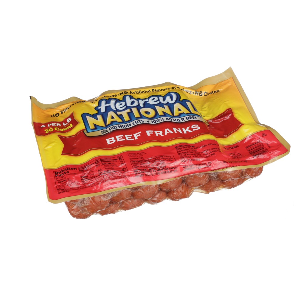 HEBREW NATIONAL KOSHER BEEF FRANKS 6" 4/1 Conagra Foodservice