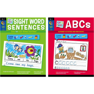 Cut & Paste Letters & Sight Word Sentences, 2-Book Set