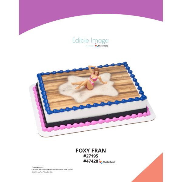 Foxy Fran The Magic of Cakes® PhotoCake® Enhanced Background Page
