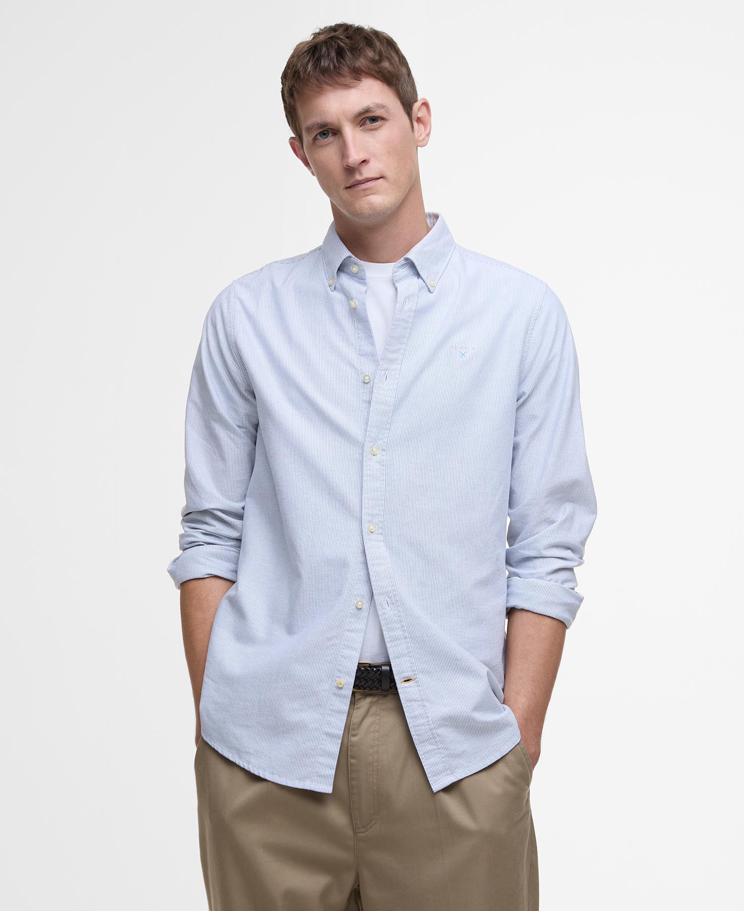 Camicia sartoriale Oxford a righe image number 0