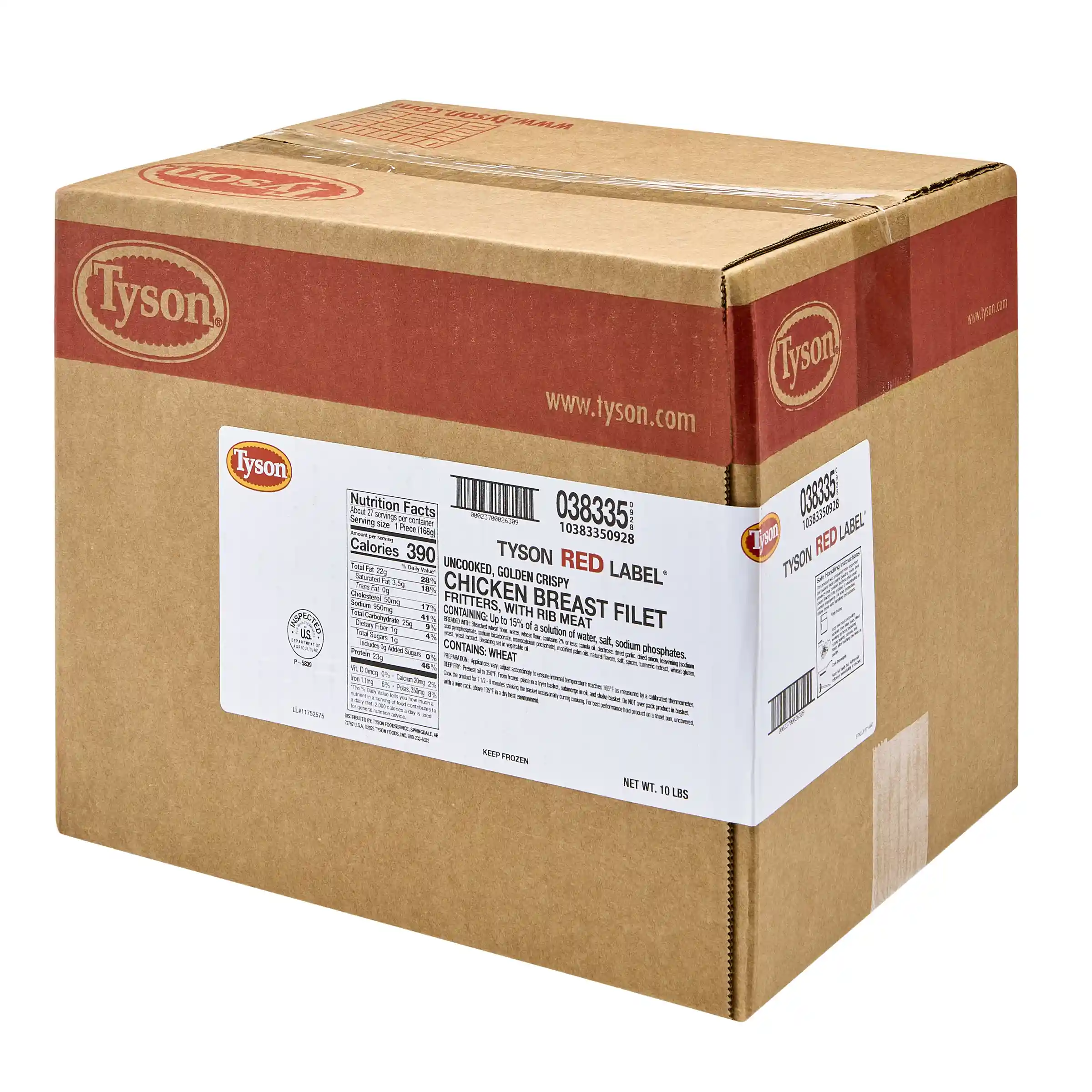 Tyson Red Label® Uncooked Golden Crispy Chicken Breast Filet Fritters, 6 oz. _image_5