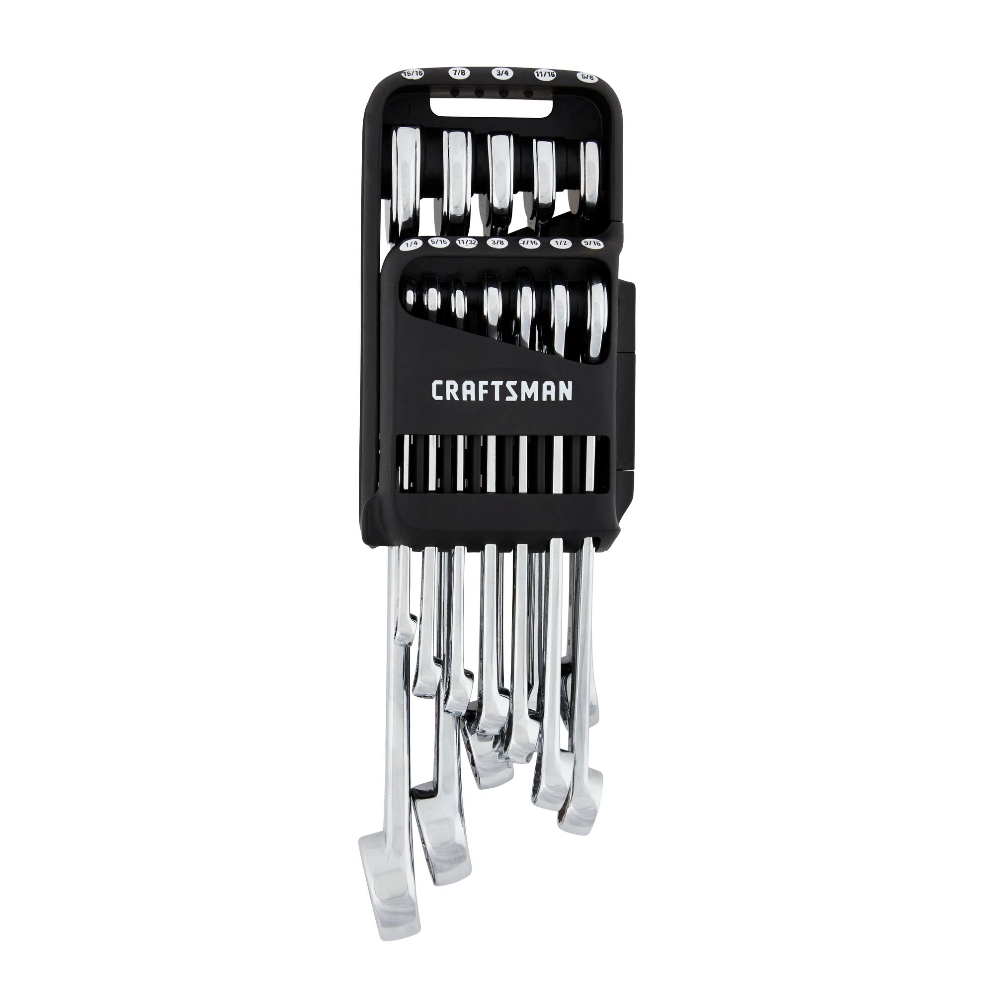 V series S A E combination wrench set (12 piece) in packaging.