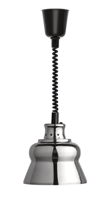Chromed RETRO heating lamp extendable cord up to 190 cm