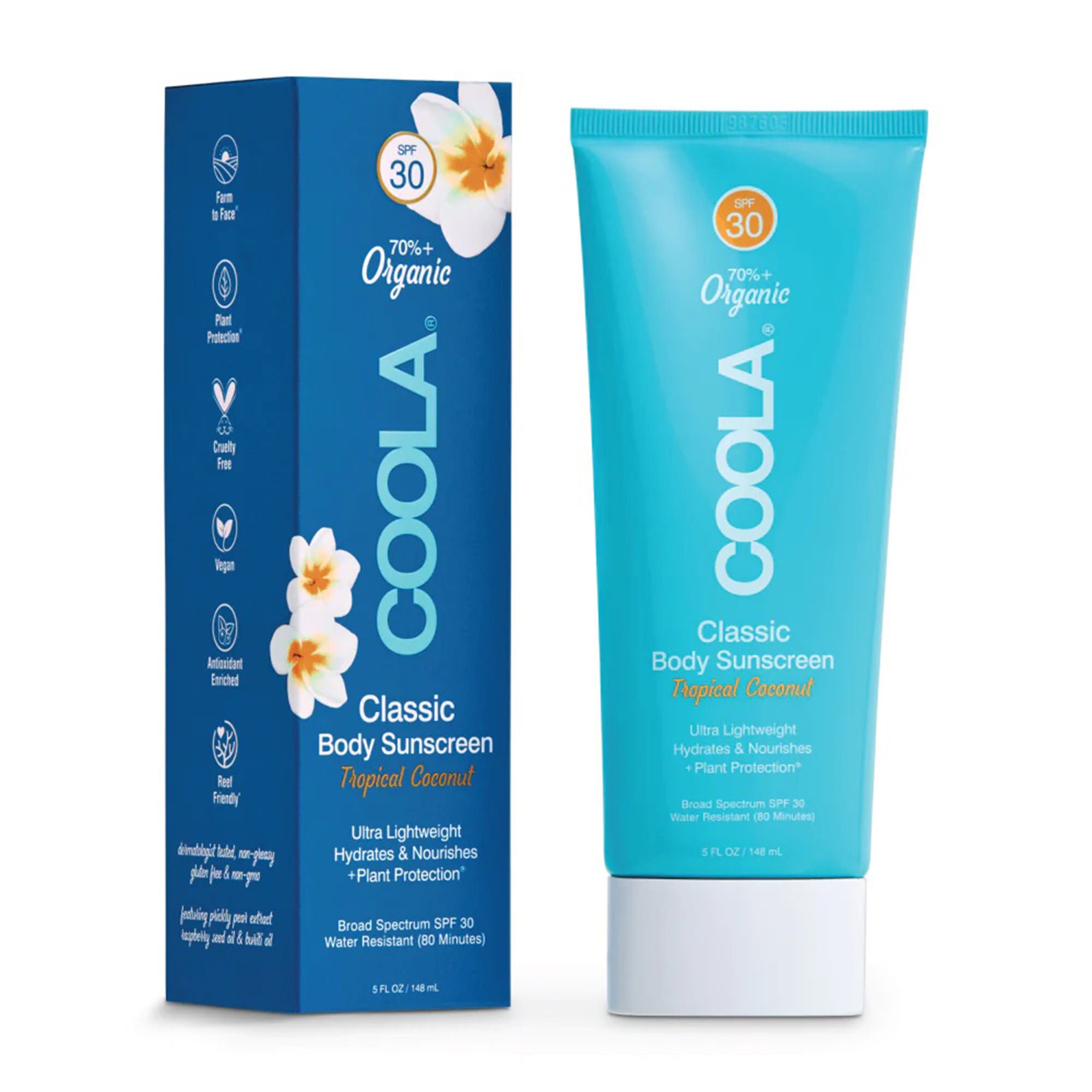 Coola® Classic Body Sunscreen SPF 30 Tropical Coconut Scent, 5-ounce Tube