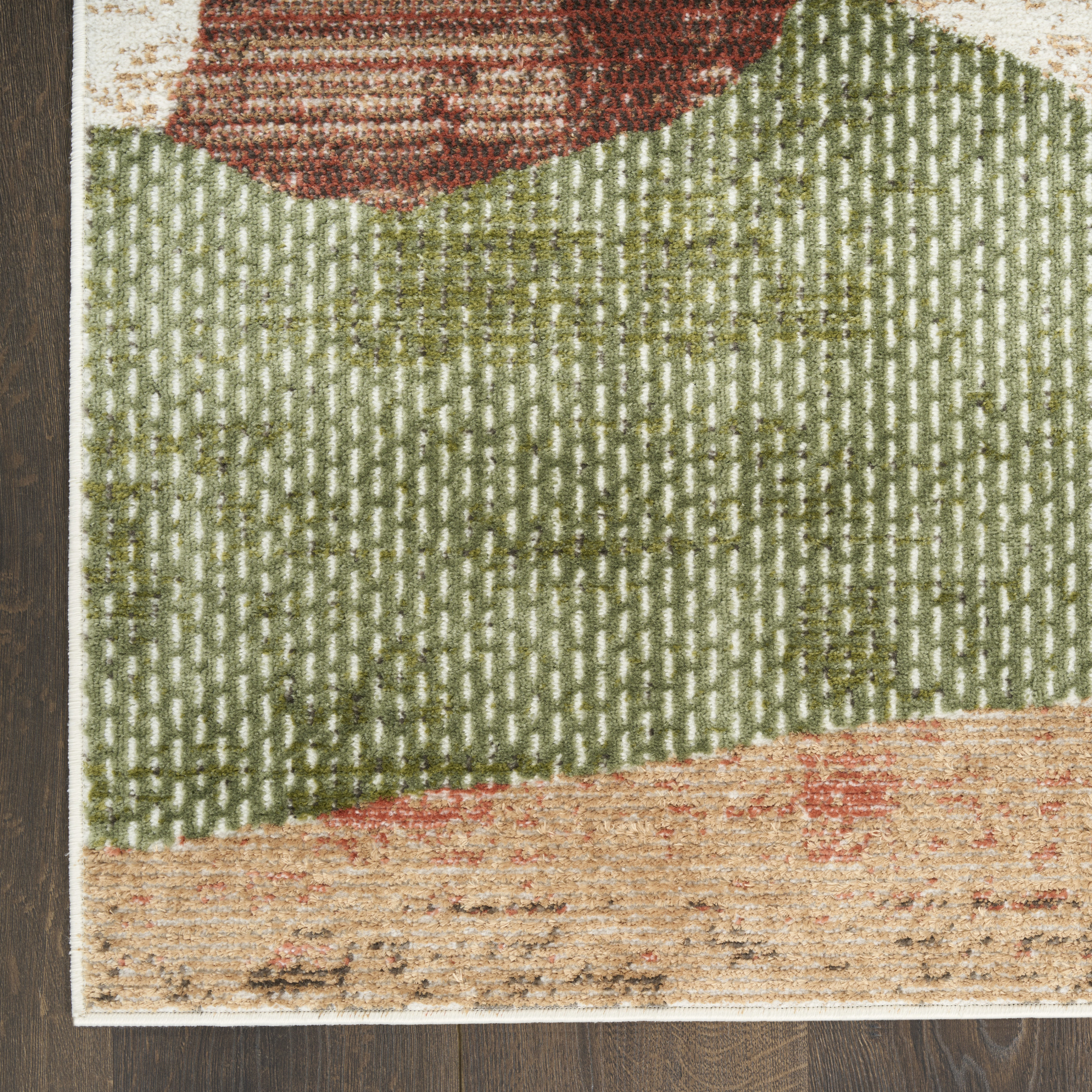 Nourison Nordic 5' x 7' Beige Multi Modern Indoor Rug