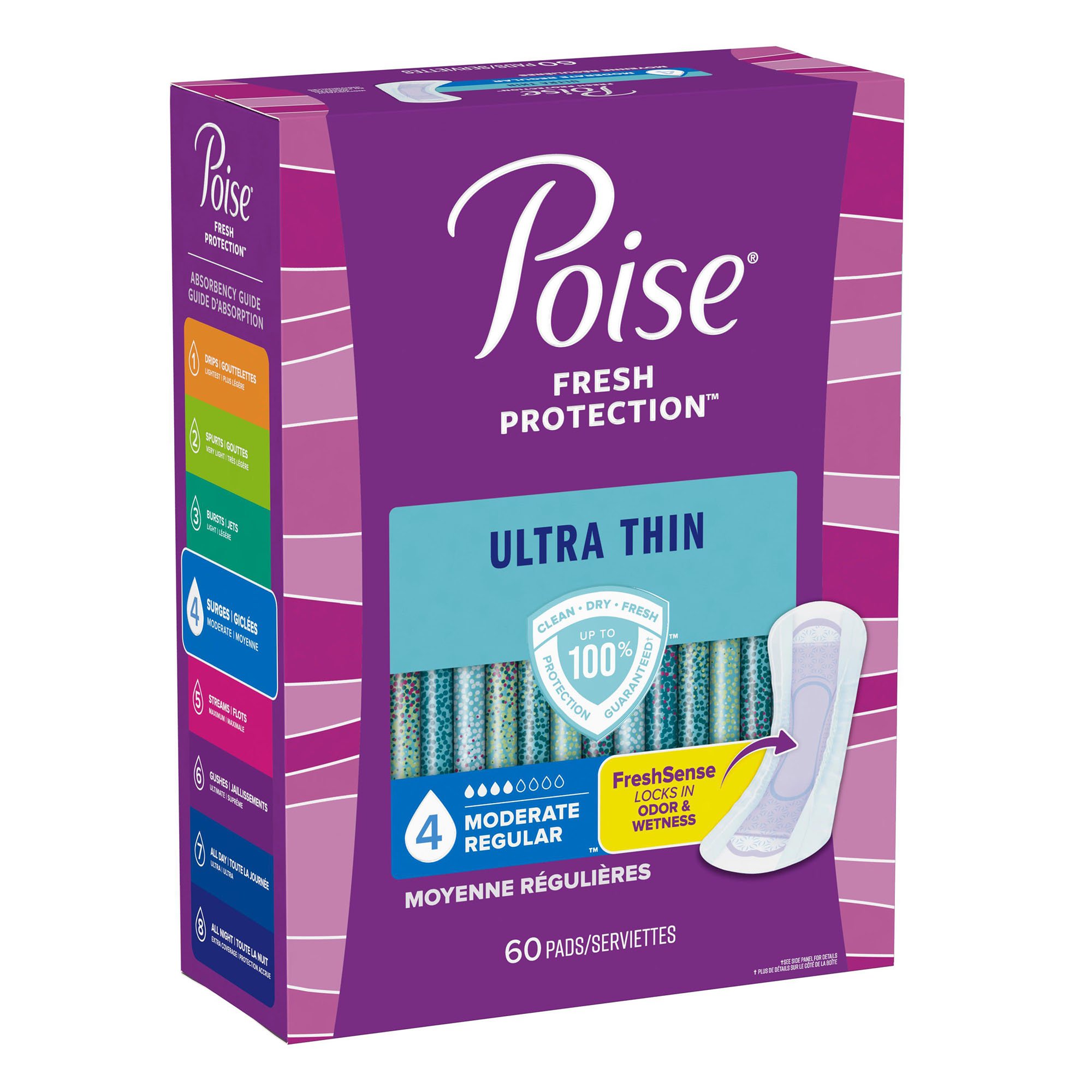 Poise Ultra Thin Moderate Bladder Control Pad, Regular Length MK 1160323