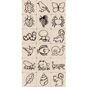 Ink 'n' Stamp Nature Stamps, Set of 18