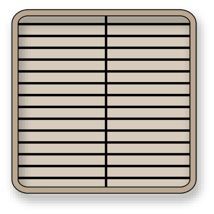 Cestas para platos de polipropileno en color beige para 30 platos de 20 a 22 centímetros