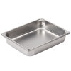 Two-thirds-size 2 ½-inch-deep Super Pan V® stainless steel steam table pan