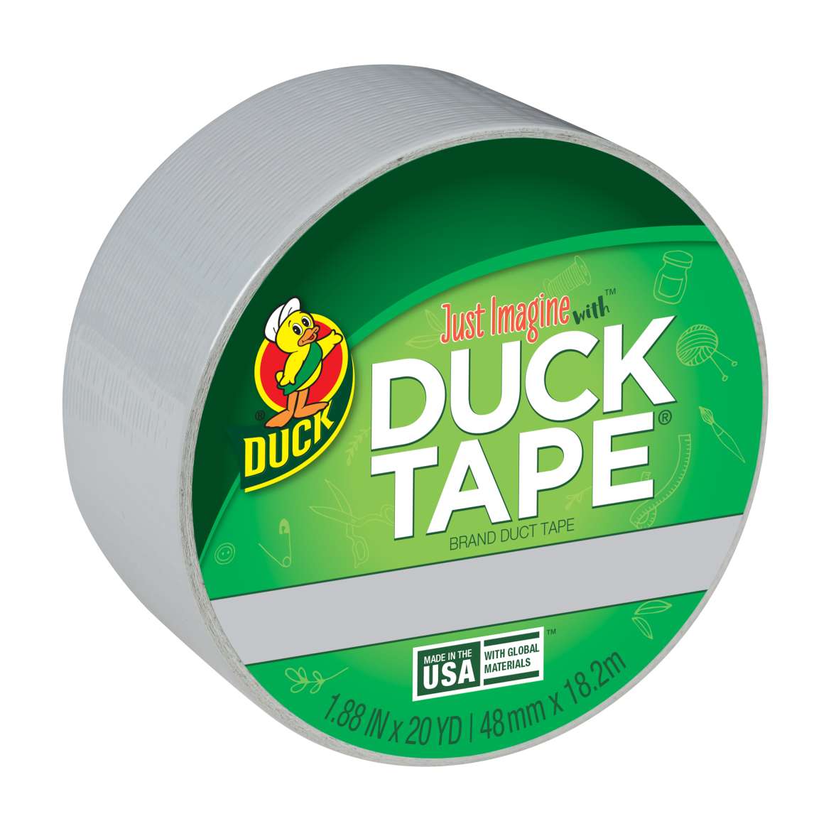 Color Duck Tape® Brand Duct Tape - Dove Grey, 1.88 in. x 20 yd.
