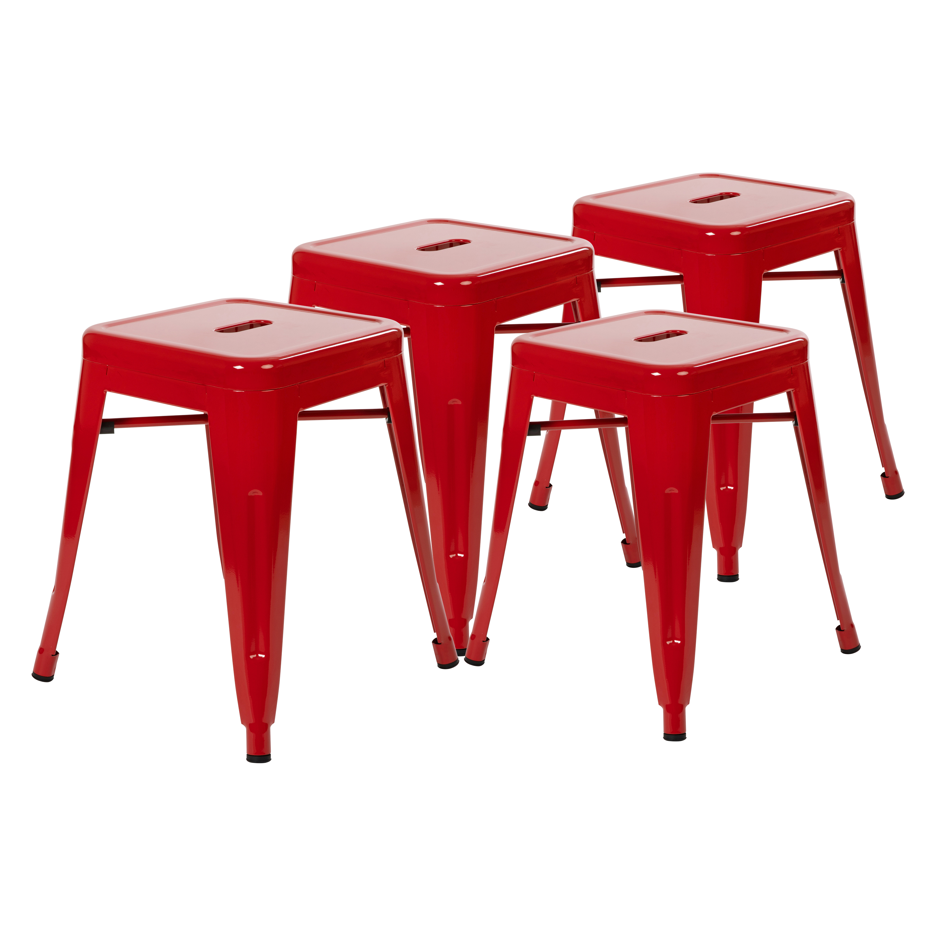 18" Table Height Stool, Stackable Backless Metal Indoor Dining Stool, Commerc... - Picture 37 of 114