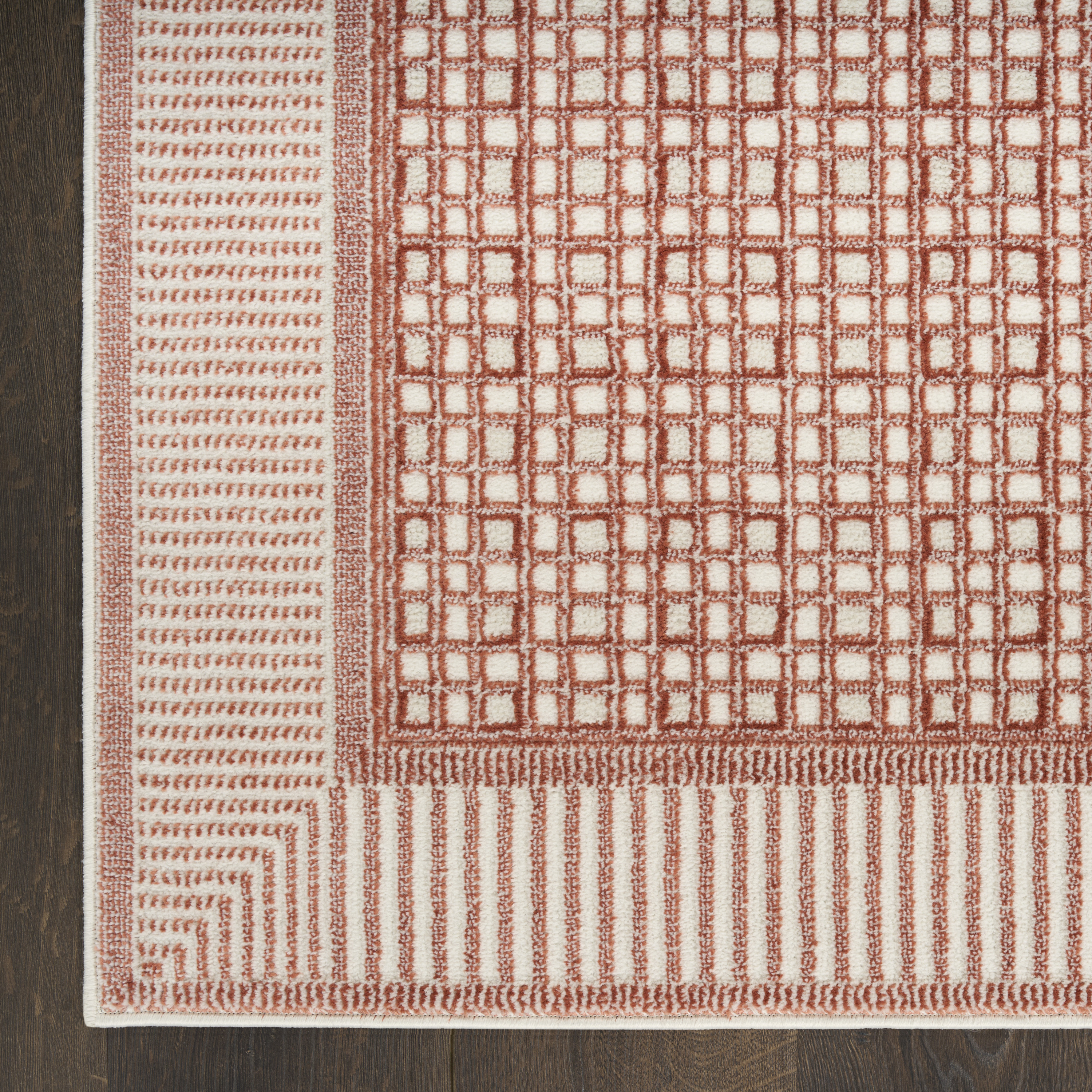 Nourison Nordic 8' x 10' Brick Ivory Modern Indoor Rug