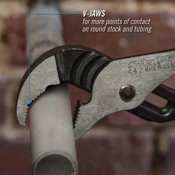 442 12-inch V-Jaw Tongue & Groove Pliers
