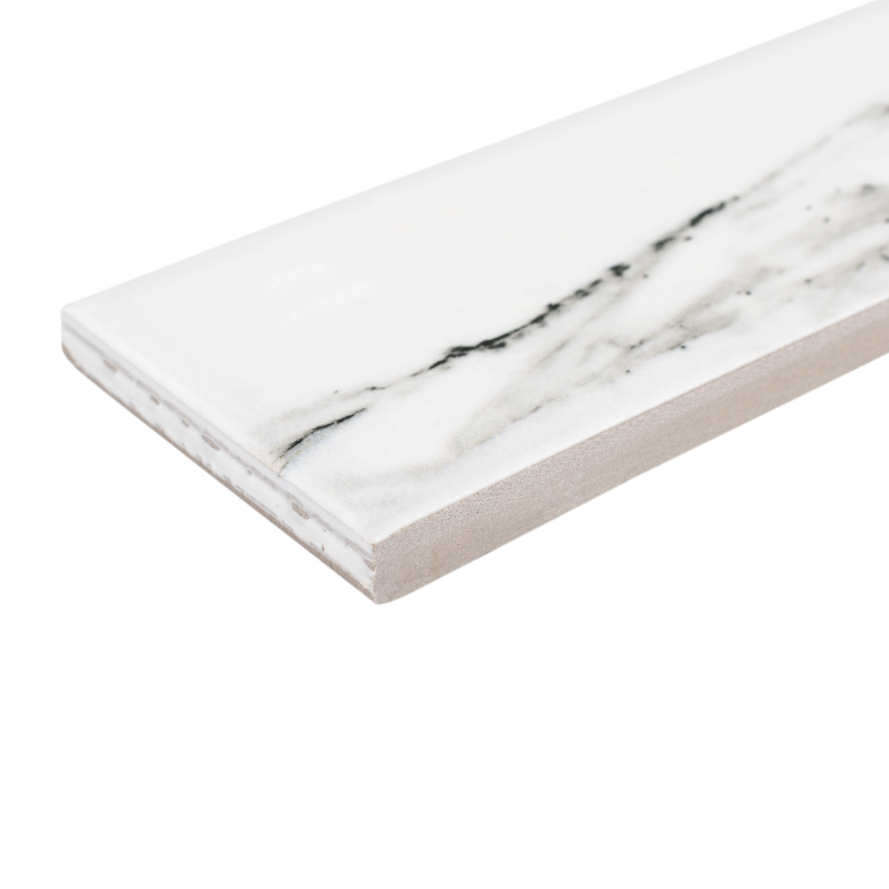 Timeless Calacatta Brick 2-3/8 in. x 9-3/4 in. Porcelain Floor and Wall Tile