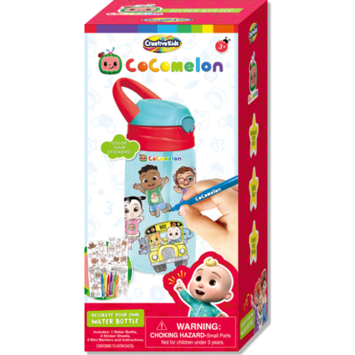 Cocomelon Decorate Your Own Water Bottle with Markers