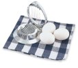 Cast-aluminum egg slicer