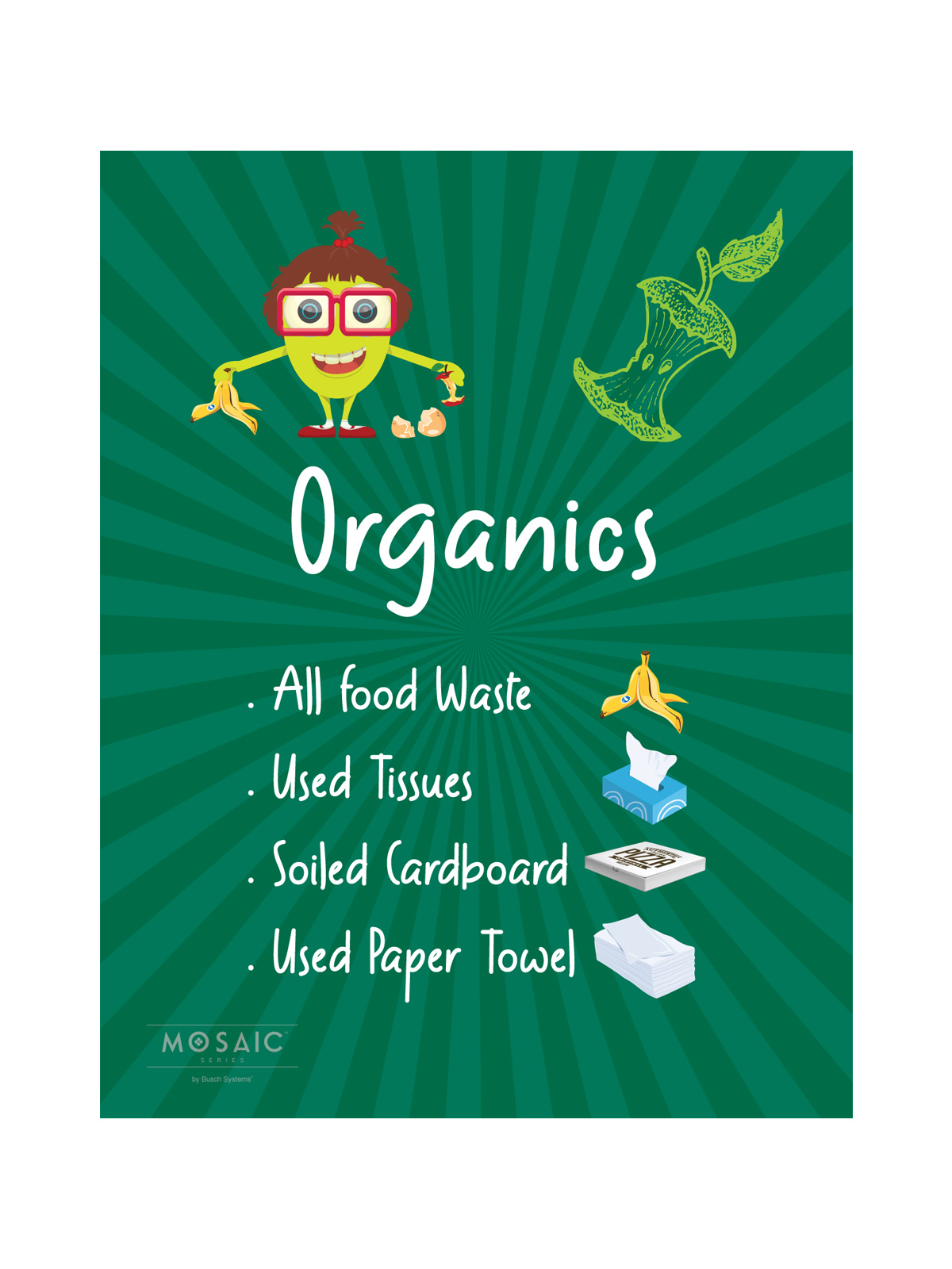 Mosaic Series Junior organics wide sign panel