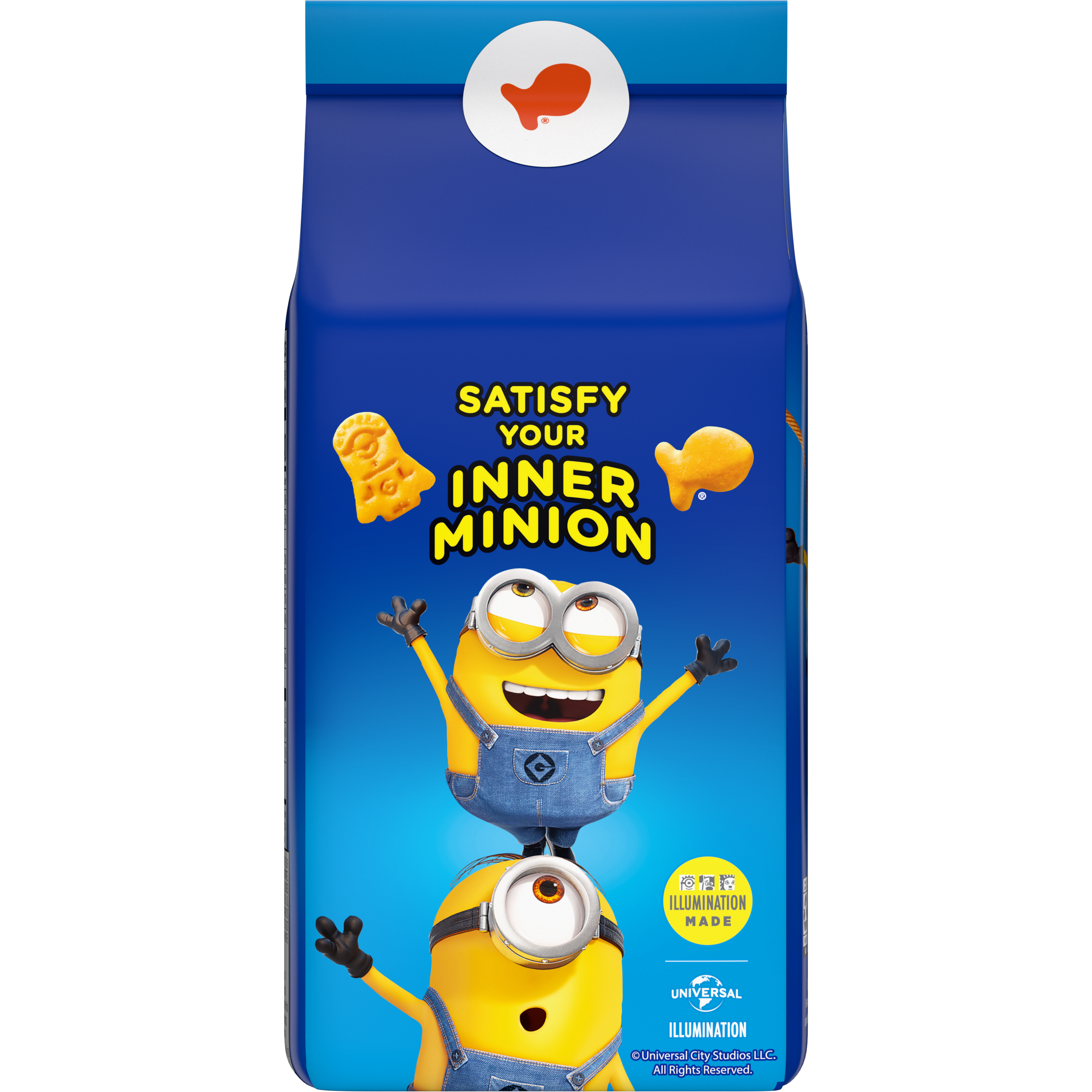 Goldfish® Minions Shaped Cheddar Crackers, 6.6 oz, bag - Back Image