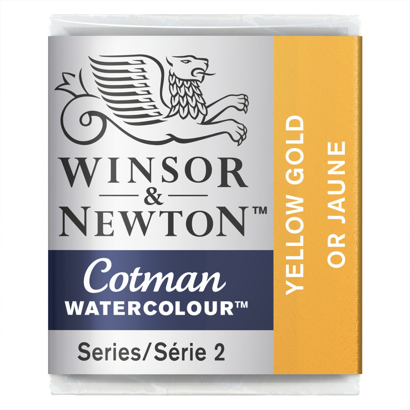 Cotman Watercolor Paint, Half Pan, Yellow Gold