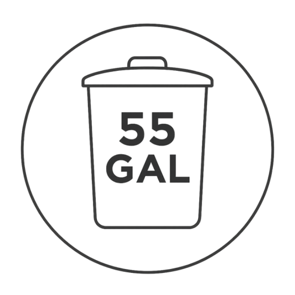 Fits 55 Gallon Trash Cans