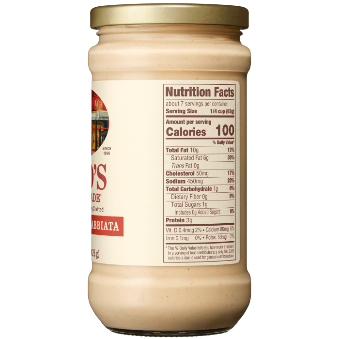 Alfredo Arrabbiata Sauce, 15 oz - Right Image