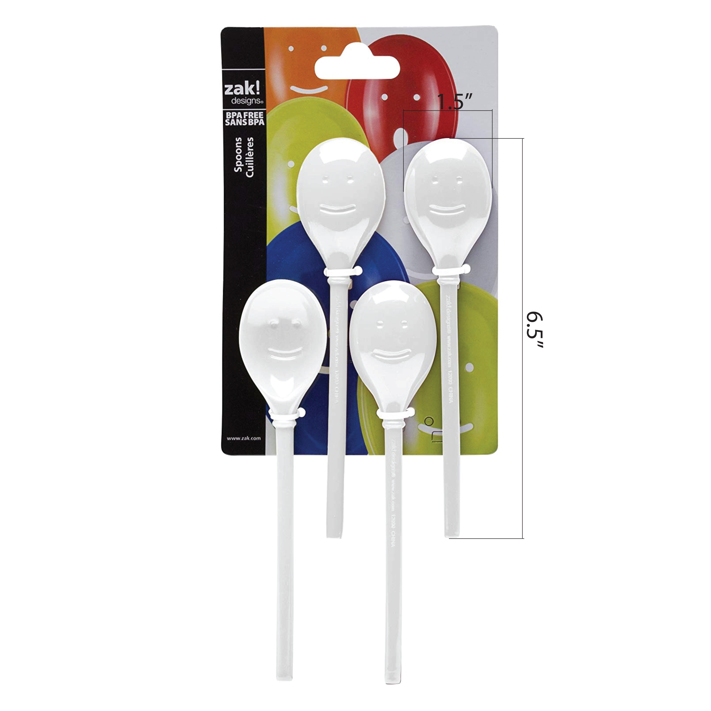 Happy Spoons Slotted Spoons, Eggshell White, 4-piece set slideshow image 3 Happy Spoons Slotted Spoons, Eggshell White, 4-piece set slideshow image 3