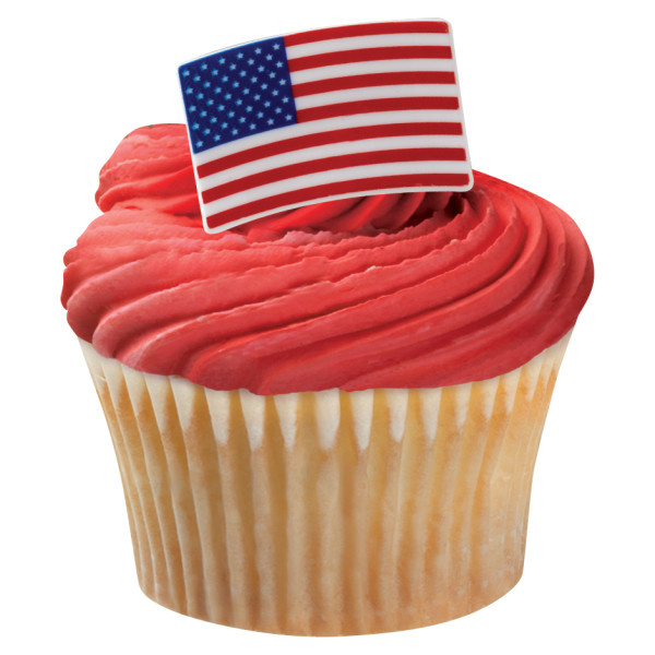 American Flag Cupcake Rings