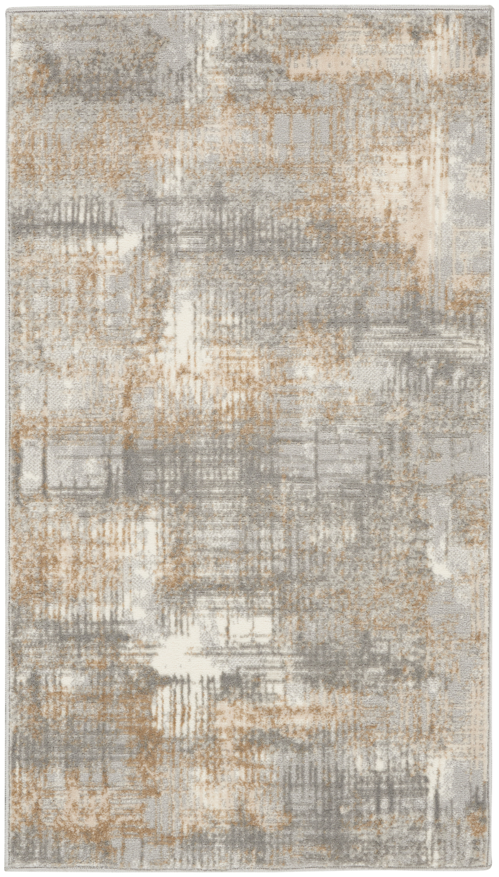 Calvin Klein CK950 Rush 2'2" x 3'9" Grey Beige Modern Indoor Rug
