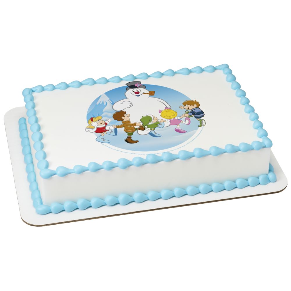 Image Cake Frosty the Snowman Holly Jolly Fun
