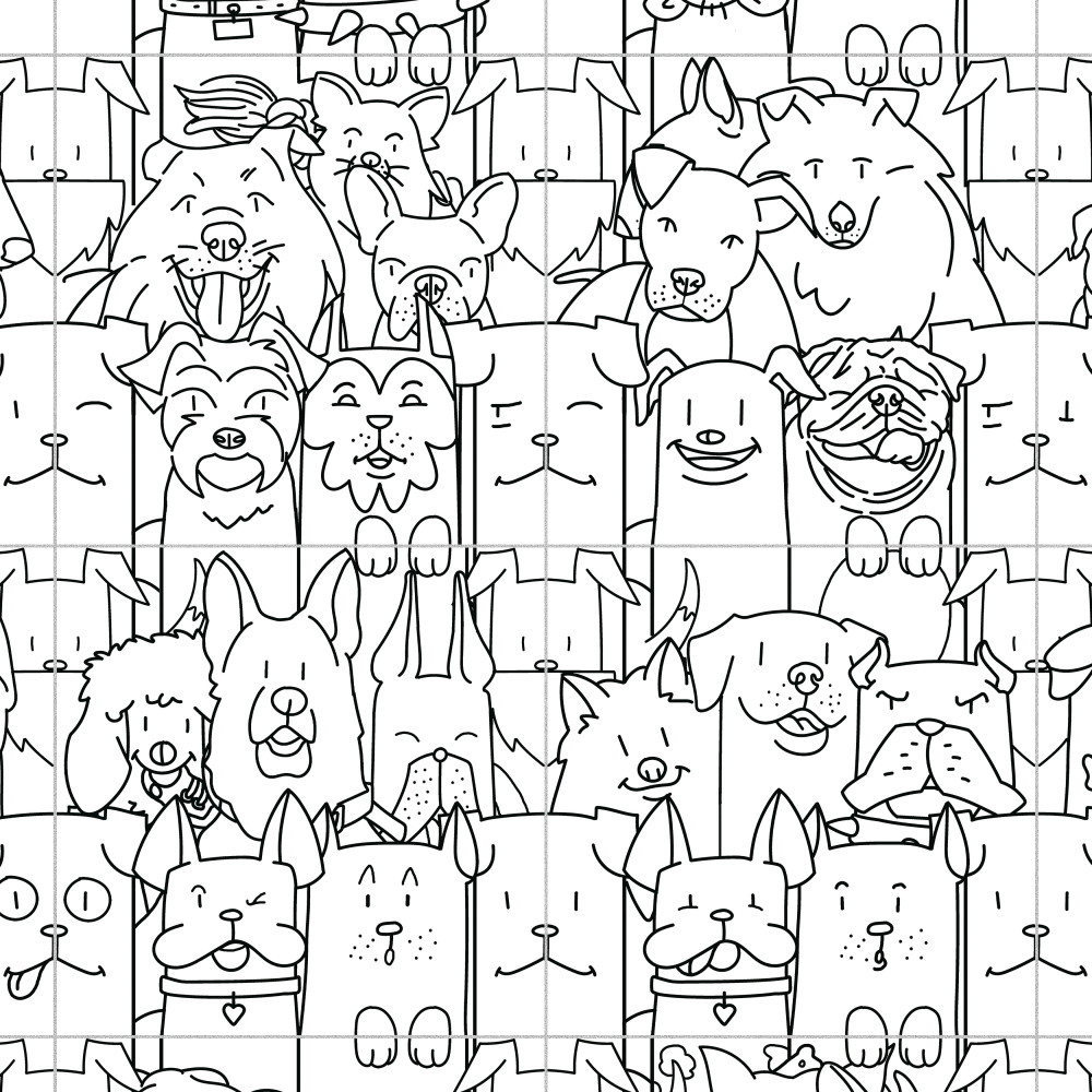Oh My Dog 9-3/4 in. x 9-3/4 in. Porcelain Floor and Wall Tile