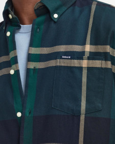 Dunoon Tailored Long-Sleeved Shirt Green Loch