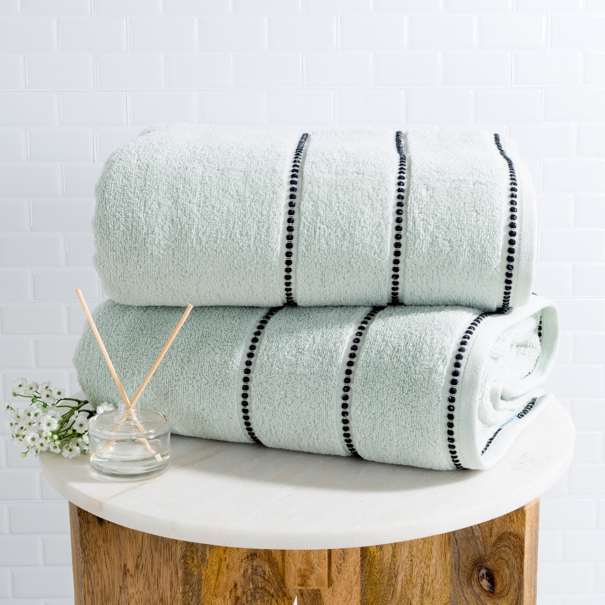 2Pc Luxury Cotton Towel Sets Quick Dry Plush Soft Absorbent Bath Towels 68"x34" - Picture 12 of 18