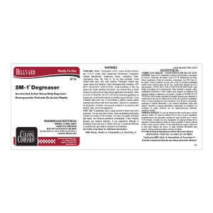 Label RTU 710 C2 Sm-1 Degreaser