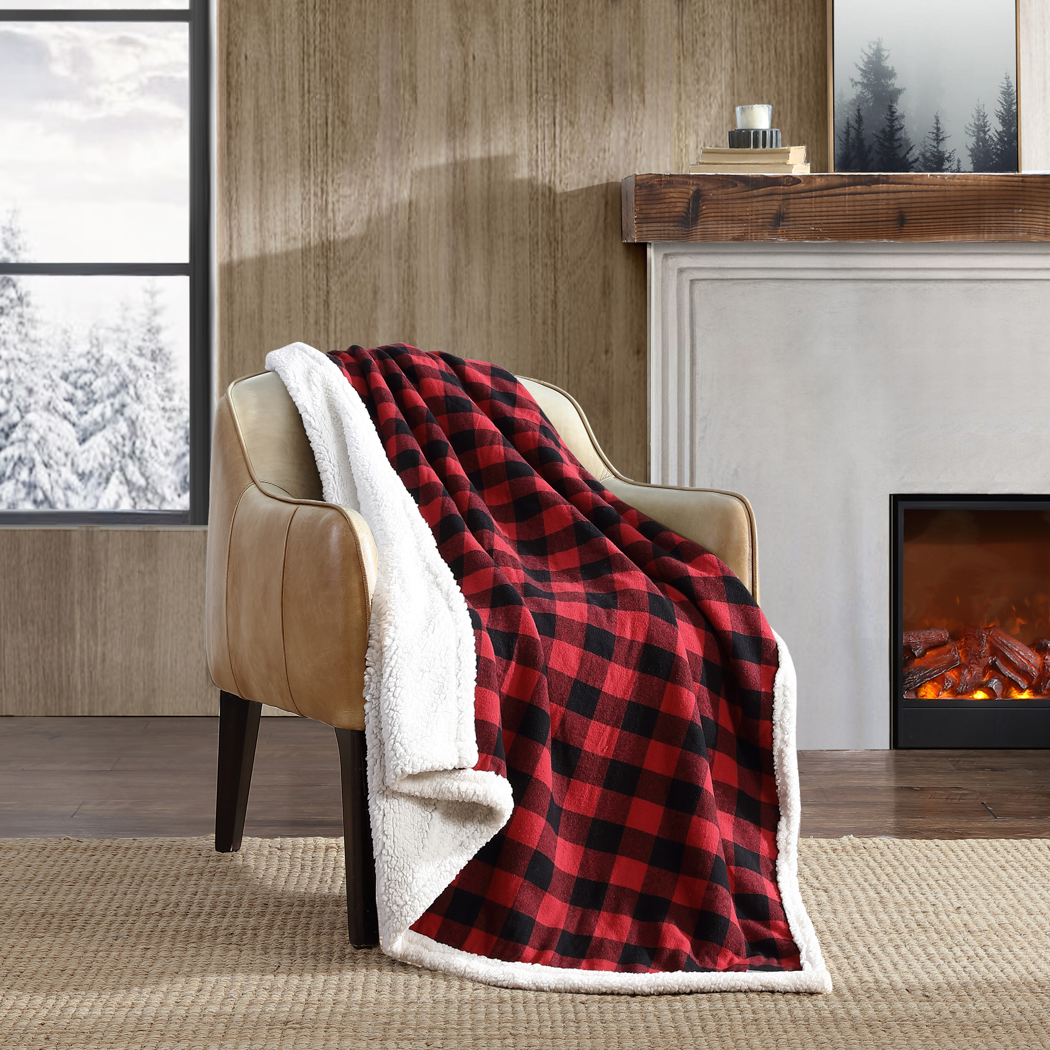 Eddie Bauer Plush-Fleece Throw Blanket