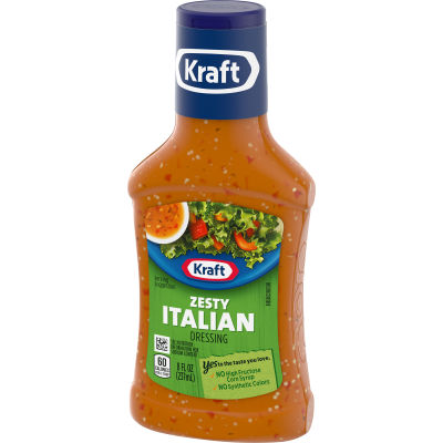 Kraft Zesty Italian Dressing, 8 fl oz Bottle