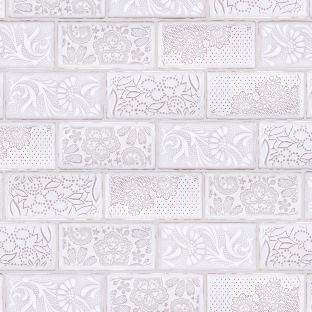 Antic Feelings Milk 3 in. x 6 in. Ceramic Wall Tile