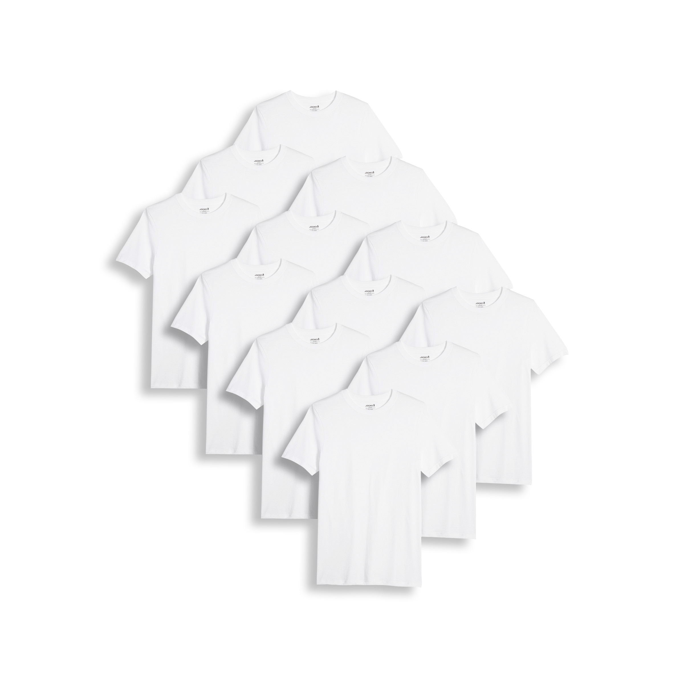 Jockey Men’s Big & Tall Classic Crew Neck Undershirt – 12 Pack