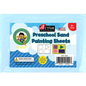 Preschool Sand Art Sheets, Shapes Theme, 5x7 in, 30 Sheets