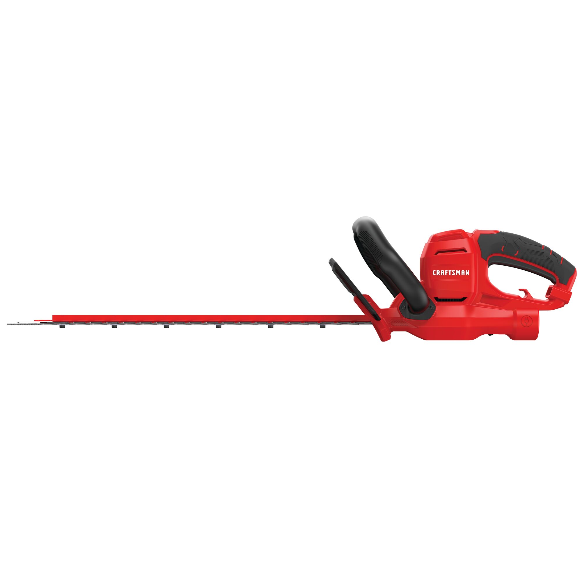 Profile of 3 dot 8 amp 22 inches corded hedge trimmer.