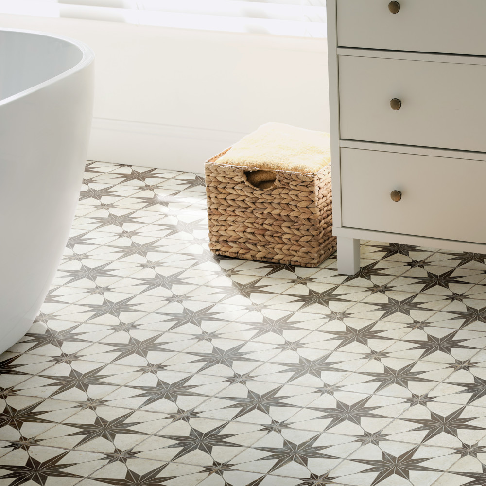 Kings Star Supernova Nero 17-3/4 in. x 17-3/4 in. Porcelain Floor and Wall Tile