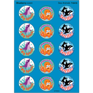 Sea Animals/Blueberry Stinky Stickers&reg;, 60 Ct