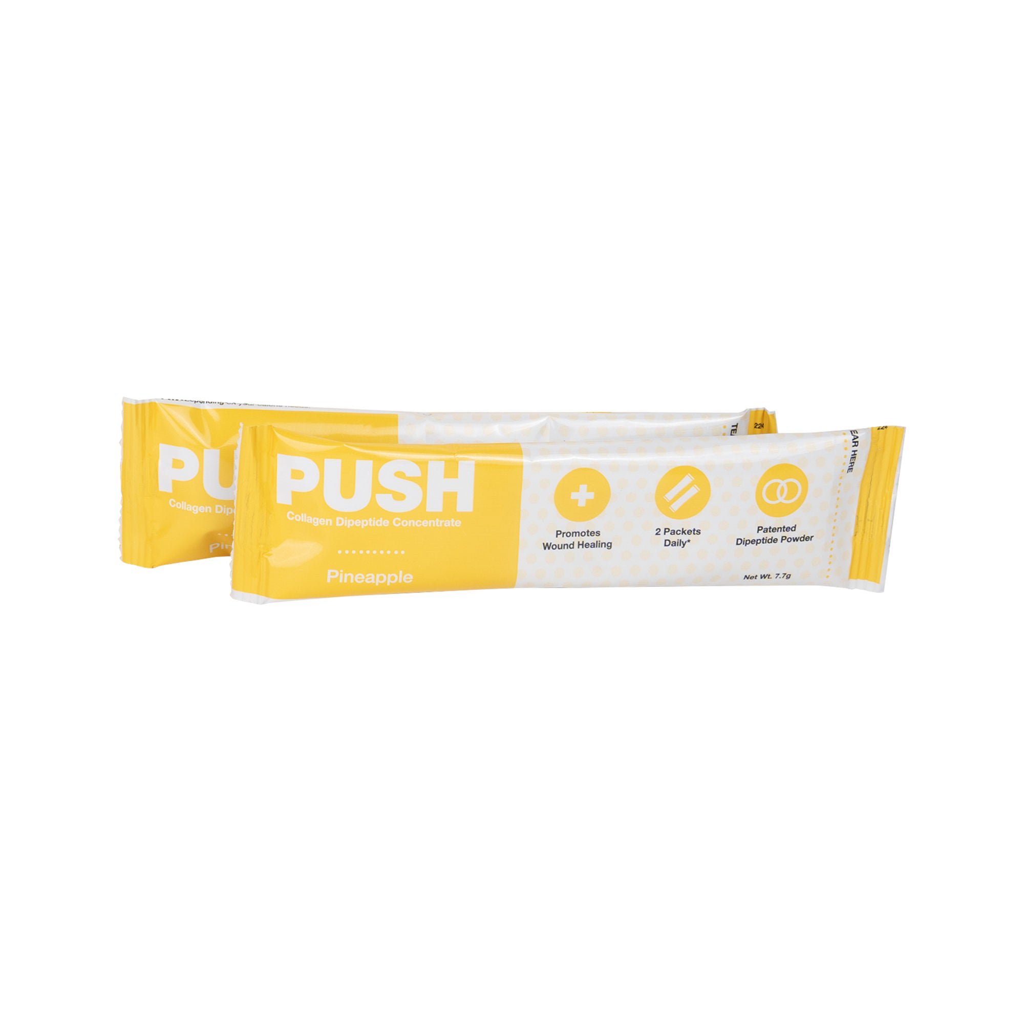 Push Collagen Dipeptide Concentrate, Pineapple Flavor, Individual Packets