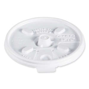 Dart, Lift n' Lock Plastic Hot Cup Lids, Fits 8 oz Cups, White